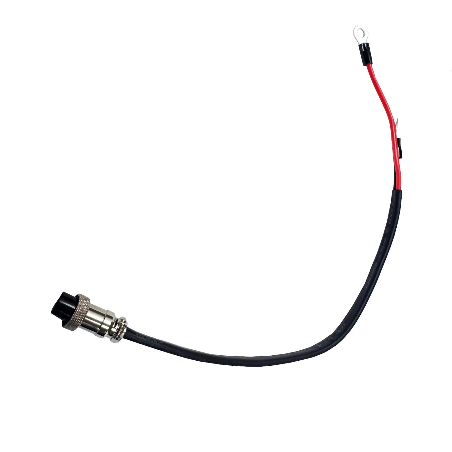 Golf Battery Lead Cable with 3 Pin Round Connector for ProRider, Stowamatic, and More | 420mm with 6mm Eyelets
