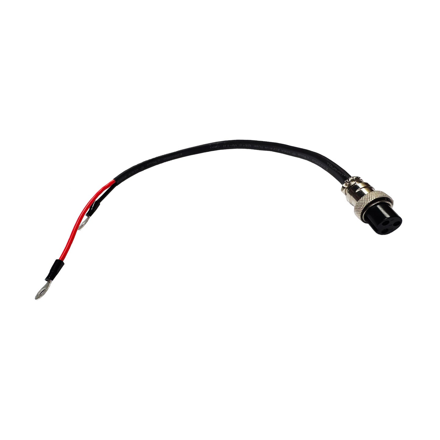 Golf Battery Lead Cable with 3 Pin Round Connector for ProRider, Stowamatic, and More | 420mm with 6mm Eyelets