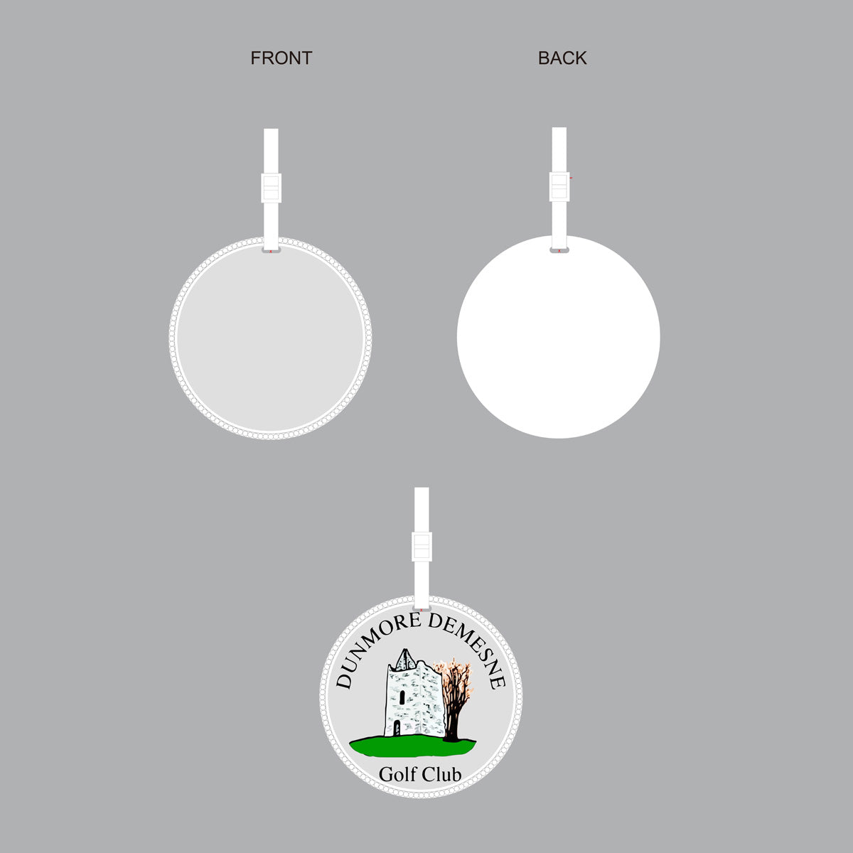 Custom Golf Bag Tag Round Plastic Bag Tag