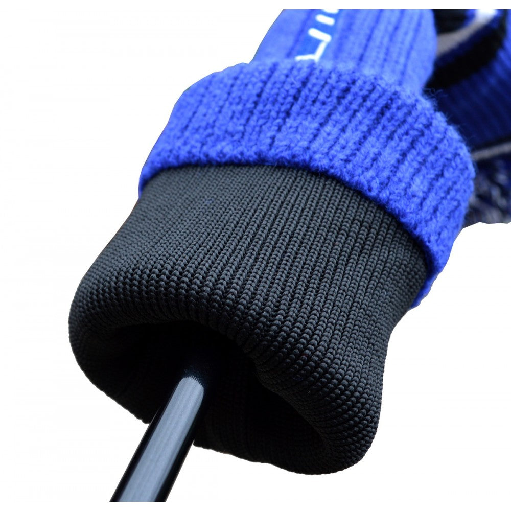 Golf club Headcover Tour Fit Double Layer Pom Pom Knitted Blue/Black/White