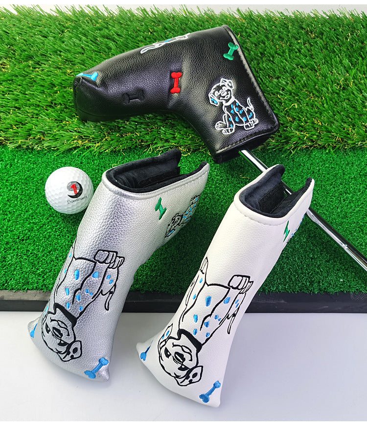 Golf Putter Headcover – Blade Putter Cover PU Leather Cartoon Design
