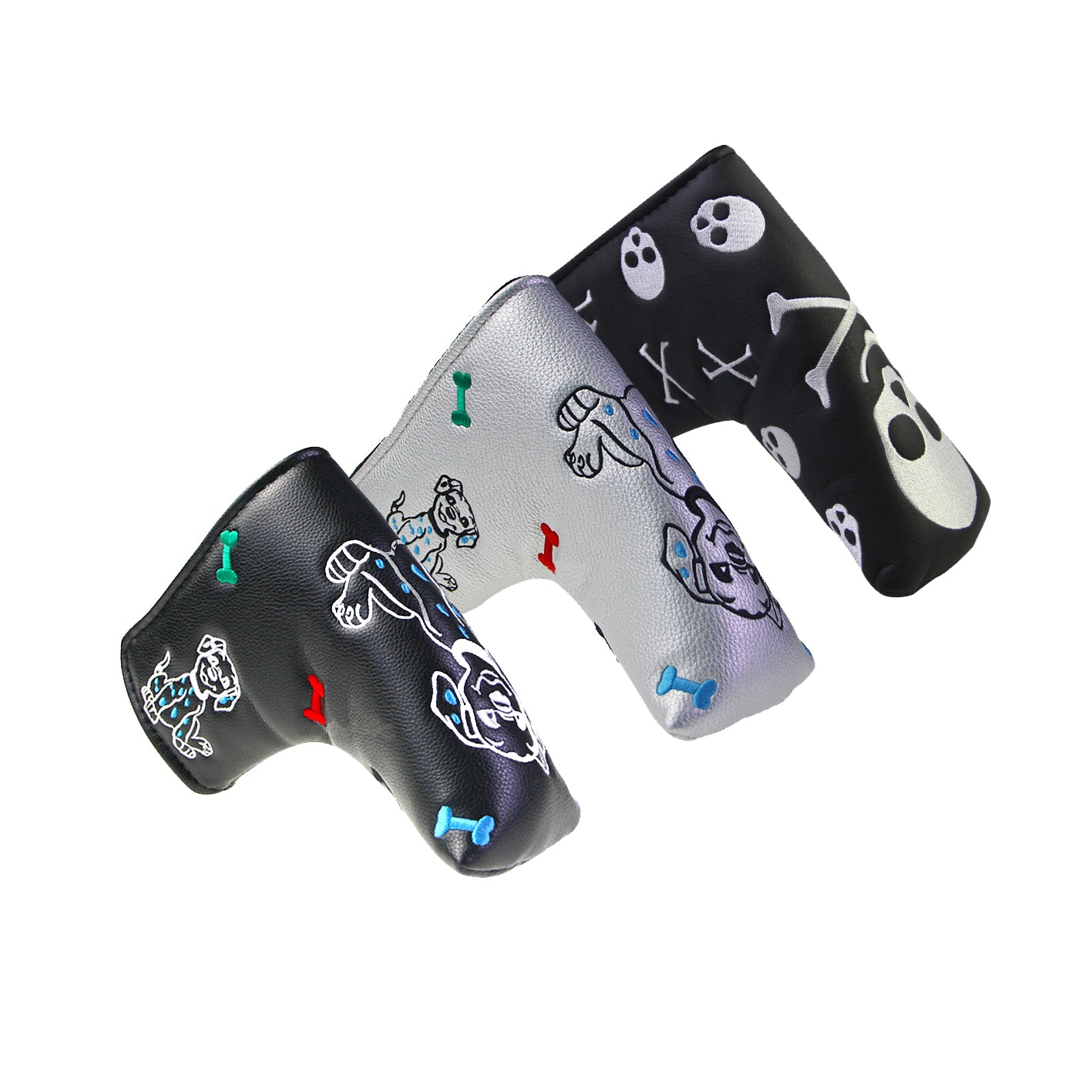 Golf Putter Headcover – Blade Putter Cover PU Leather Cartoon Design