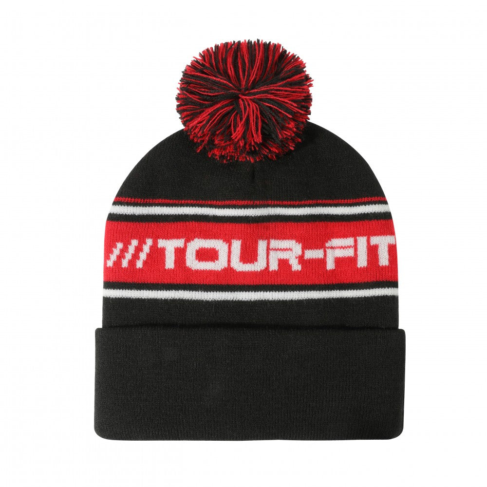 Golf Winter Hat Tour-Fit Golf Beanie Hat Thermal Golf Pom Pom Bobble Hat