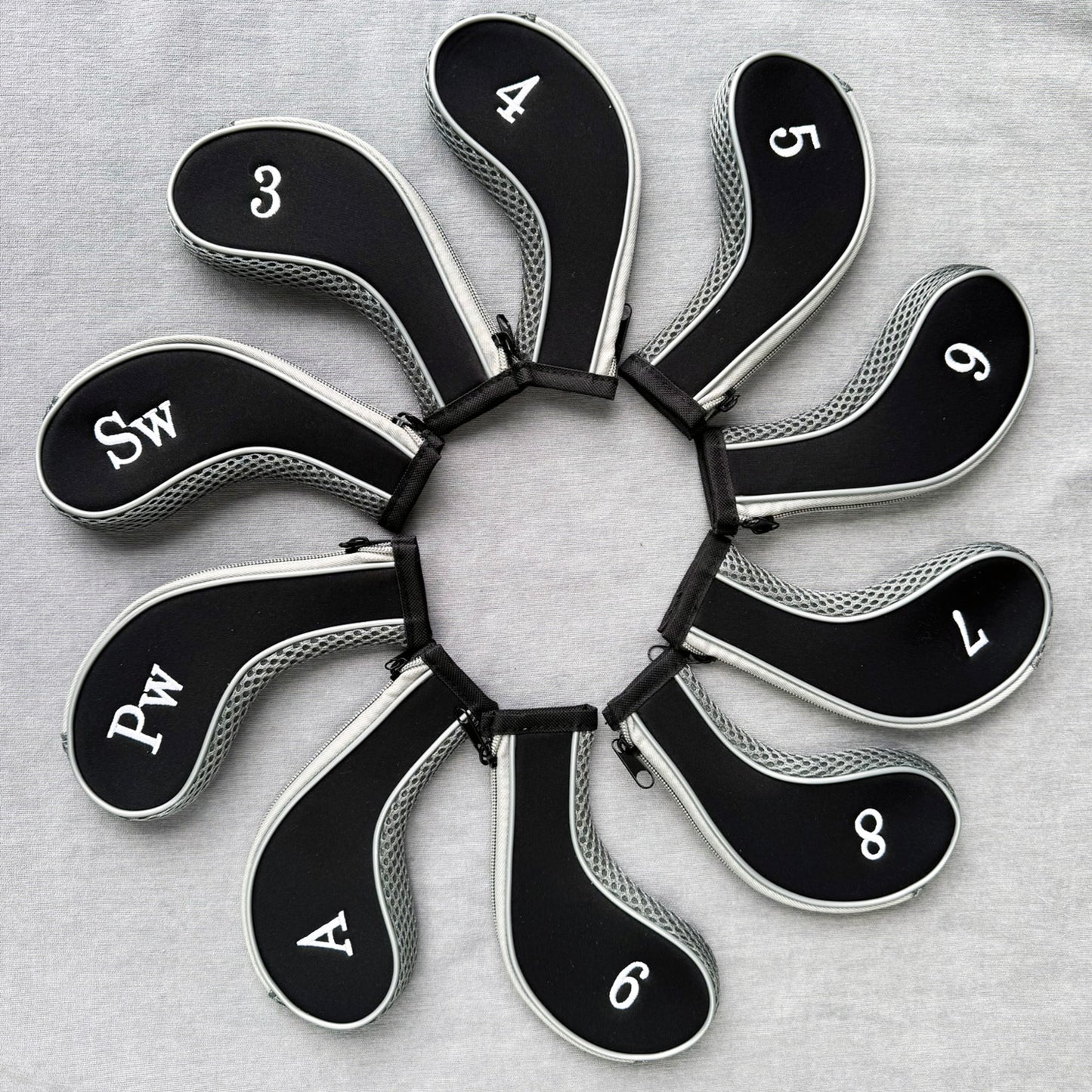 Golf Iron Head Cover Golf Club Headcovers Set of 10 Tour Fit Neoprene headcover