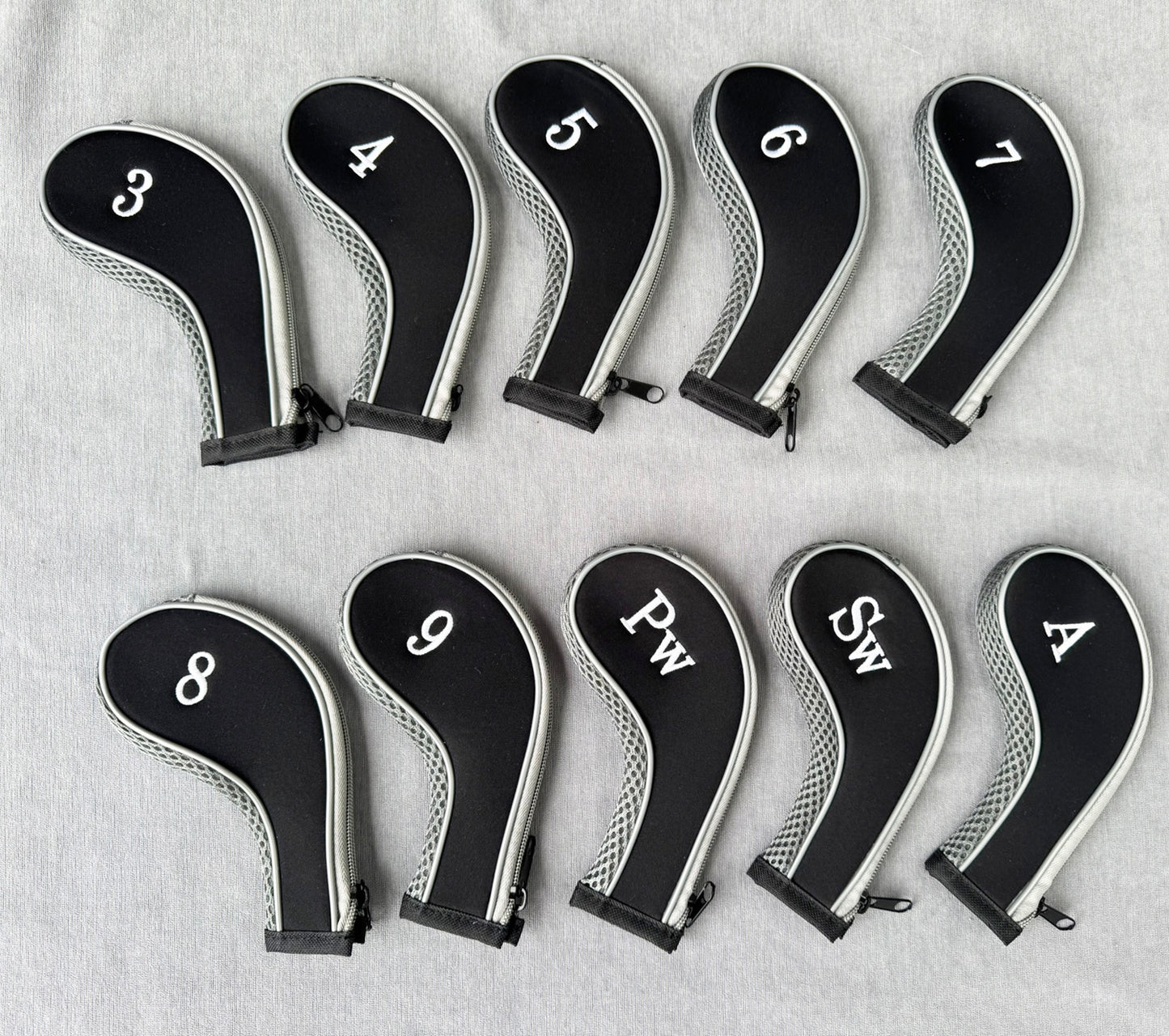 Golf Iron Head Cover Golf Club Headcovers Set of 10 Tour Fit Neoprene headcover