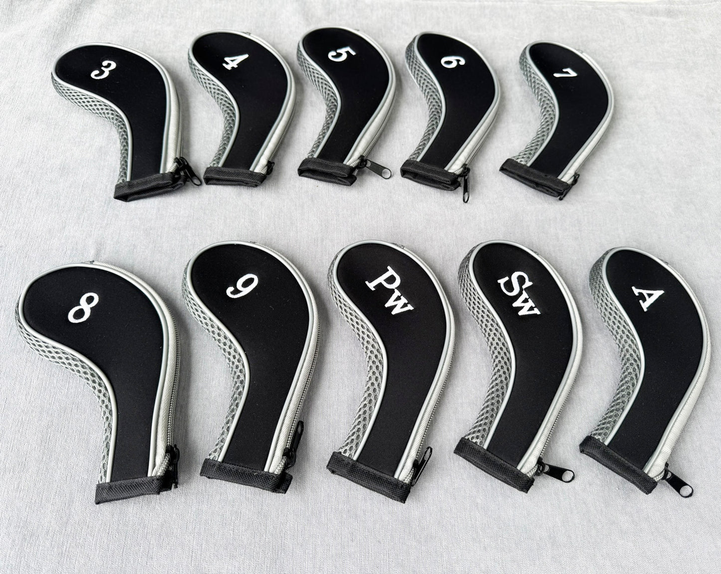 Golf Iron Head Cover Golf Club Headcovers Set of 10 Tour Fit Neoprene headcover