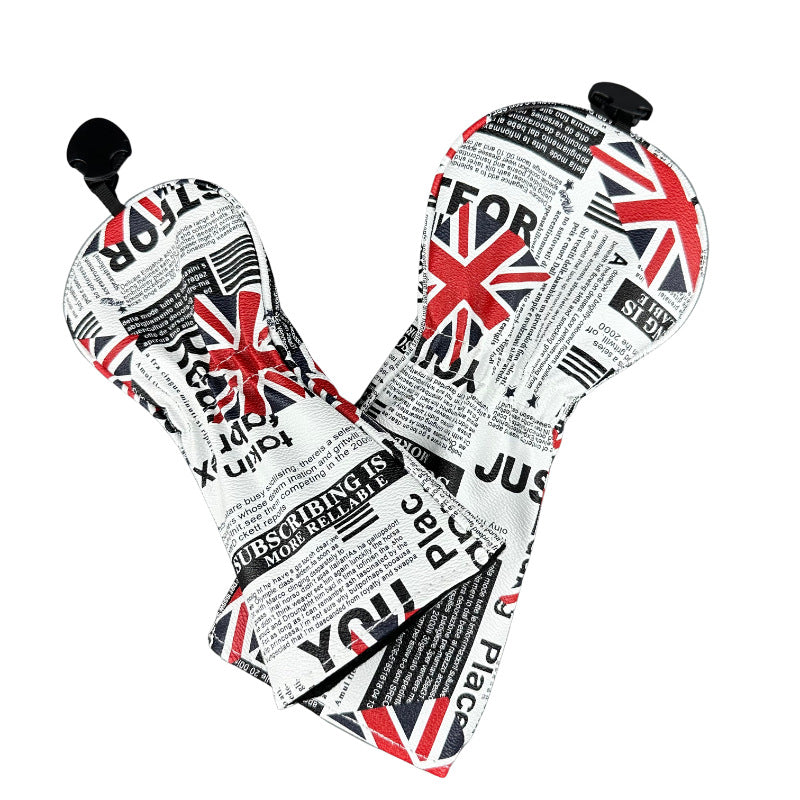 Golf Headcover Union Jack Newspaper Pattern Golf Club Cover