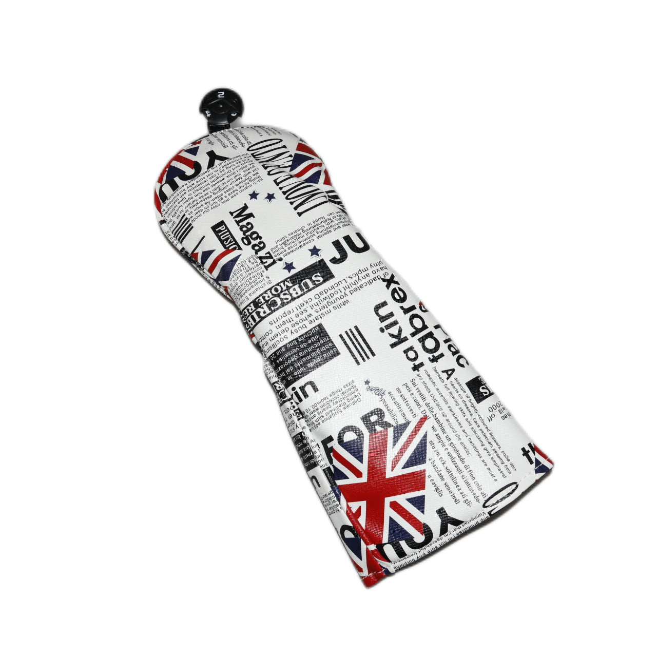 Golf Headcover Union Jack Newspaper Pattern Golf Club Cover