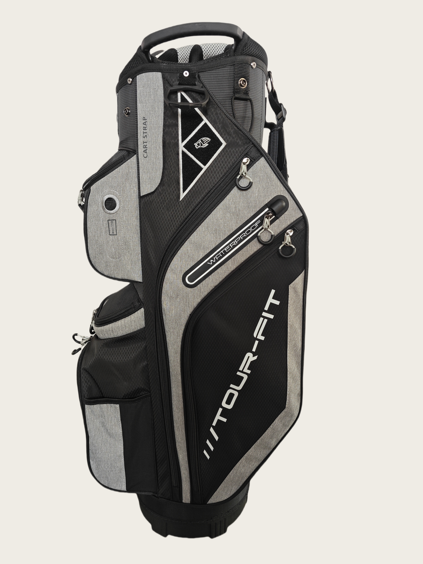 Tour-Fit Golf Stand Bag 14 Way Top Full Length Divider-Black/Gray