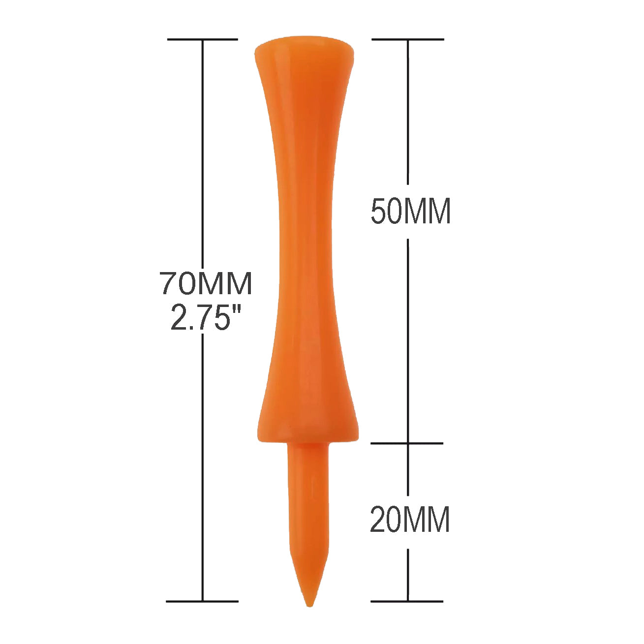 Golf Castle Tees Plastic Golf Tees Durable & Height Control | All Sizes & Colours