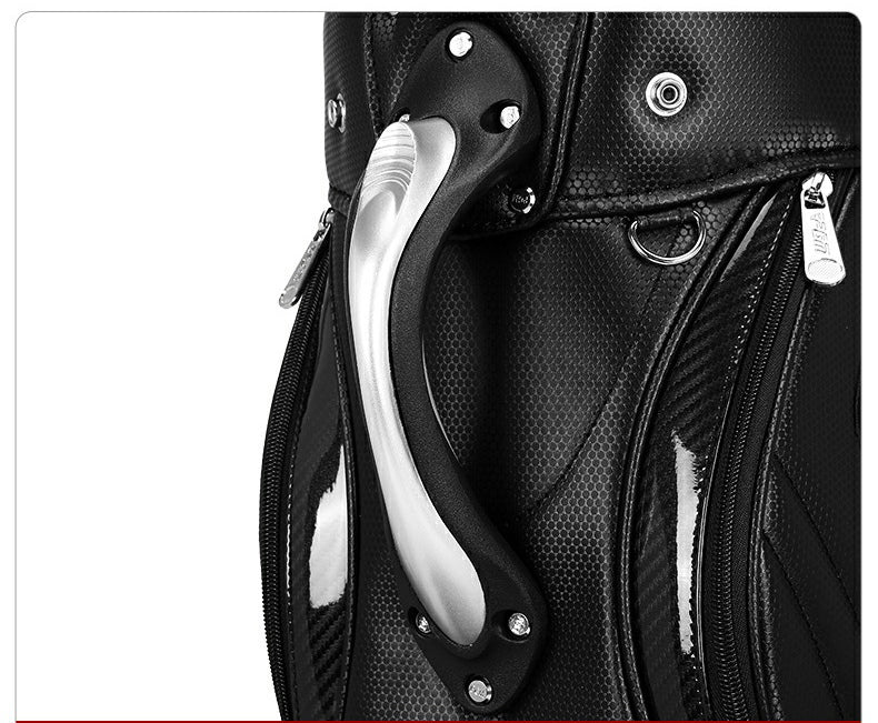 Waterproof Golf Cart Bag Tour Style Premium PU Leather Golf Staff Bag
