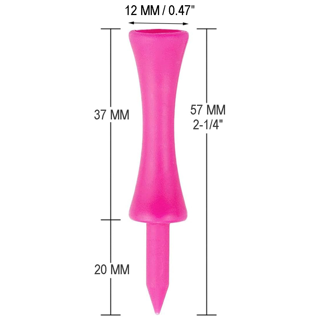 Golf Castle Tees Plastic Golf Tees Durable & Height Control | All Sizes & Colours