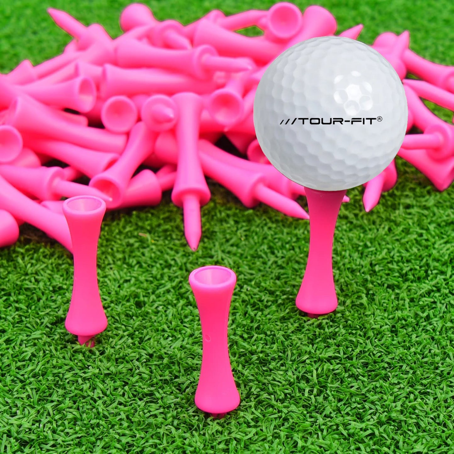 Golf Castle Tees Plastic Golf Tees Durable & Height Control | All Sizes & Colours