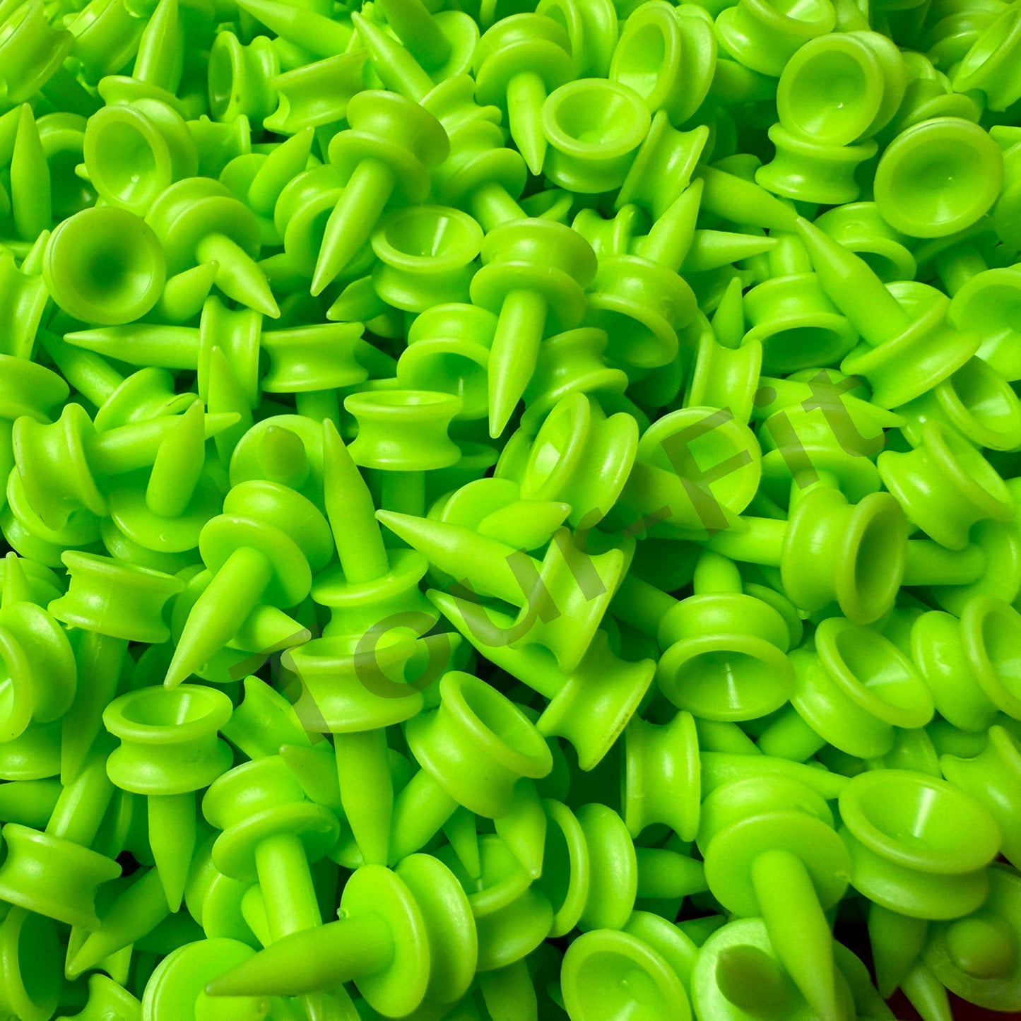 Small Green Golf Tees Castle Golf Tees 1 Inch (25mm) Lime Neon Tees