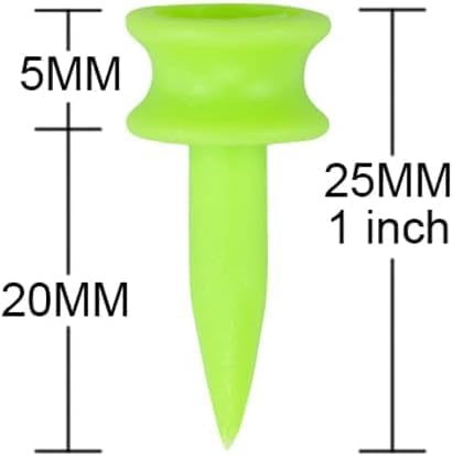 Small Green Golf Tees Castle Golf Tees 1 Inch (25mm) Lime Neon Tees