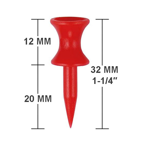 Golf Castle Tees Plastic Golf Tees Durable & Height Control | All Sizes & Colours