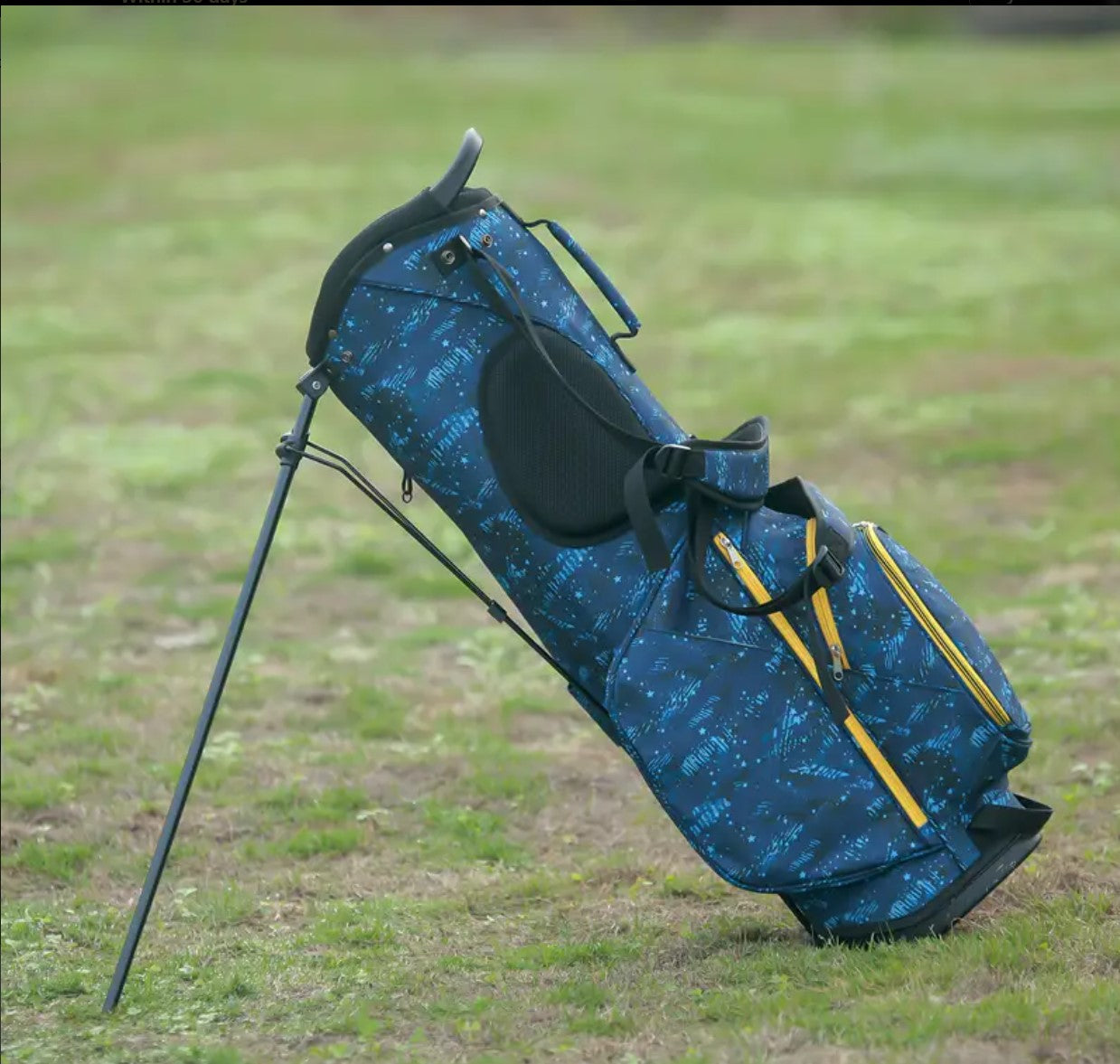 Tour-Fit Golf Stand Bag-Black/Blue/Yellow