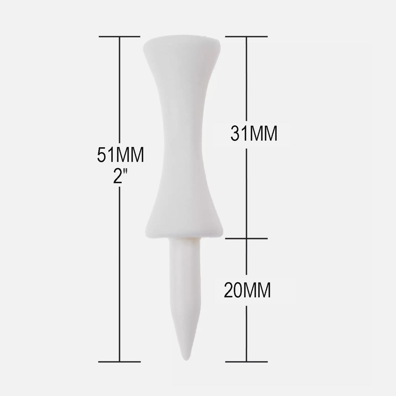 Golf Castle Tees Plastic Golf Tees Durable & Height Control | All Sizes & Colours