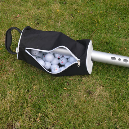 Deluxe Golf Ball Collector Shag Bag Golf Ball Retriever Pick Up with Storage Pouch