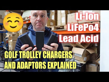 Lithium Li-Ion or LiFePo4 Battery Charger with Torberry Connection (Motocaddy Style)