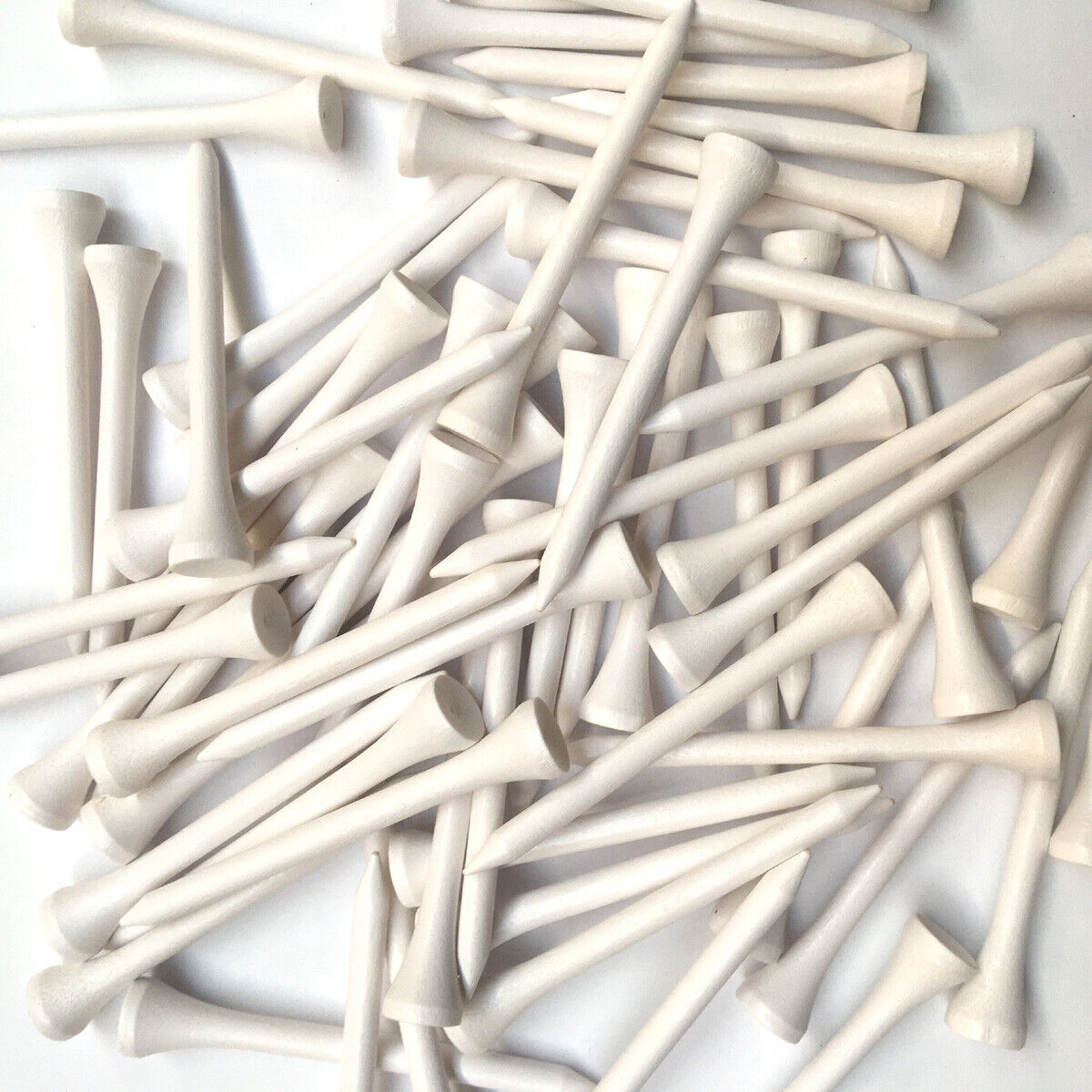 Golf Tees 70mm White Wooden Golf Tees Pack of 100