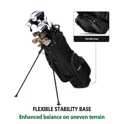 Waterproof Golf Stand Bag 14 Way Divider Lightweight Golf Carry Bag Dual Strap