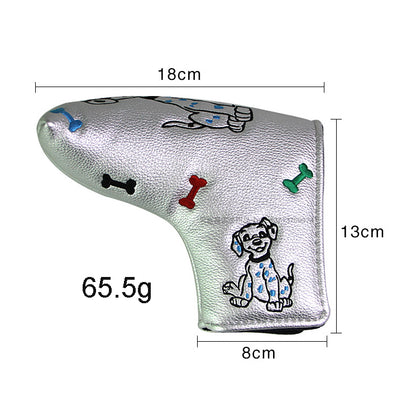 Golf Putter Headcover – Blade Putter Cover PU Leather Cartoon Design