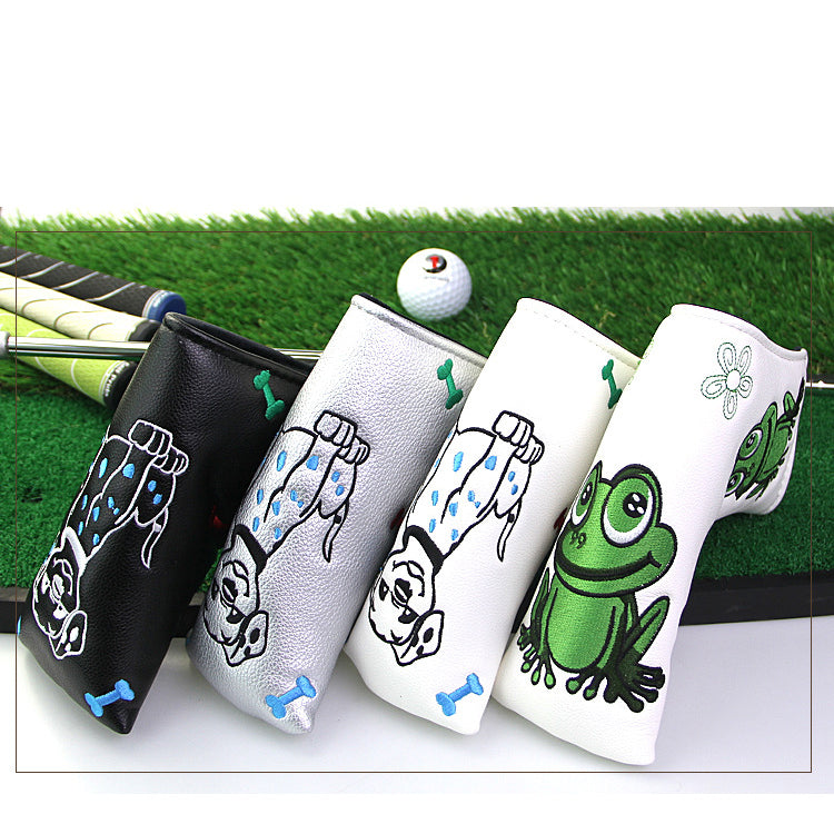 Golf Putter Headcover – Blade Putter Cover PU Leather Cartoon Design