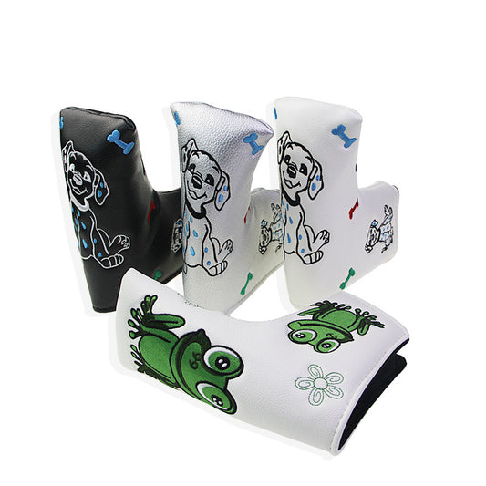 Golf Putter Headcover – Blade Putter Cover PU Leather Cartoon Design