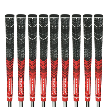 Tour Fit Dual Compound Golf Grip Premium Half Cord Standard Midsize Golf Grips