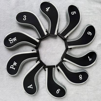 Golf Iron Head Cover Golf Club Headcovers Set of 10 Tour Fit Neoprene headcover
