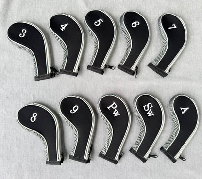 Golf Iron Head Cover Golf Club Headcovers Set of 10 Tour Fit Neoprene headcover