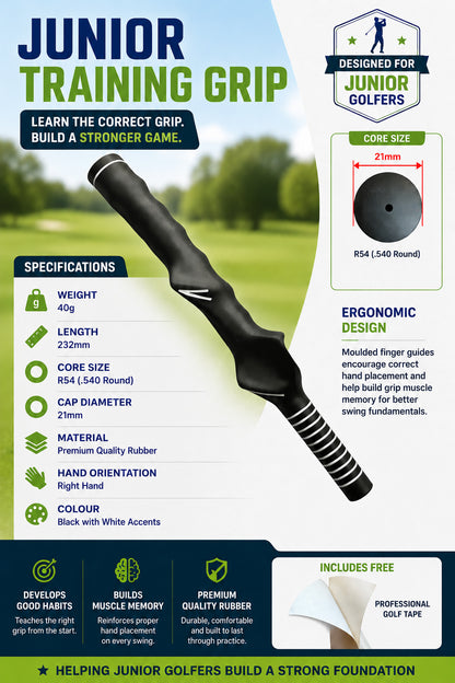 Tour Fit Junior Golf Training Grip Right Hand Kids Golf Training Aid with Golf Tape