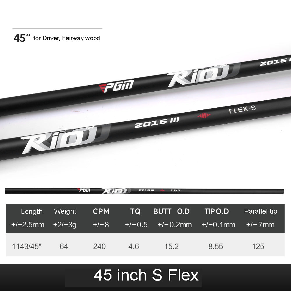 Golf Shaft 45" Super Light 100% Carbon Premium Graphite Shaft