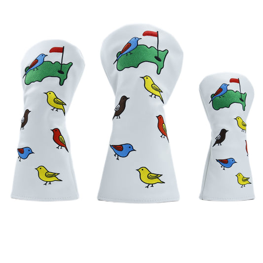 Golf Club Covers Headcover for Driver, Fairway, Hybrids-Birdie&Green Pattern