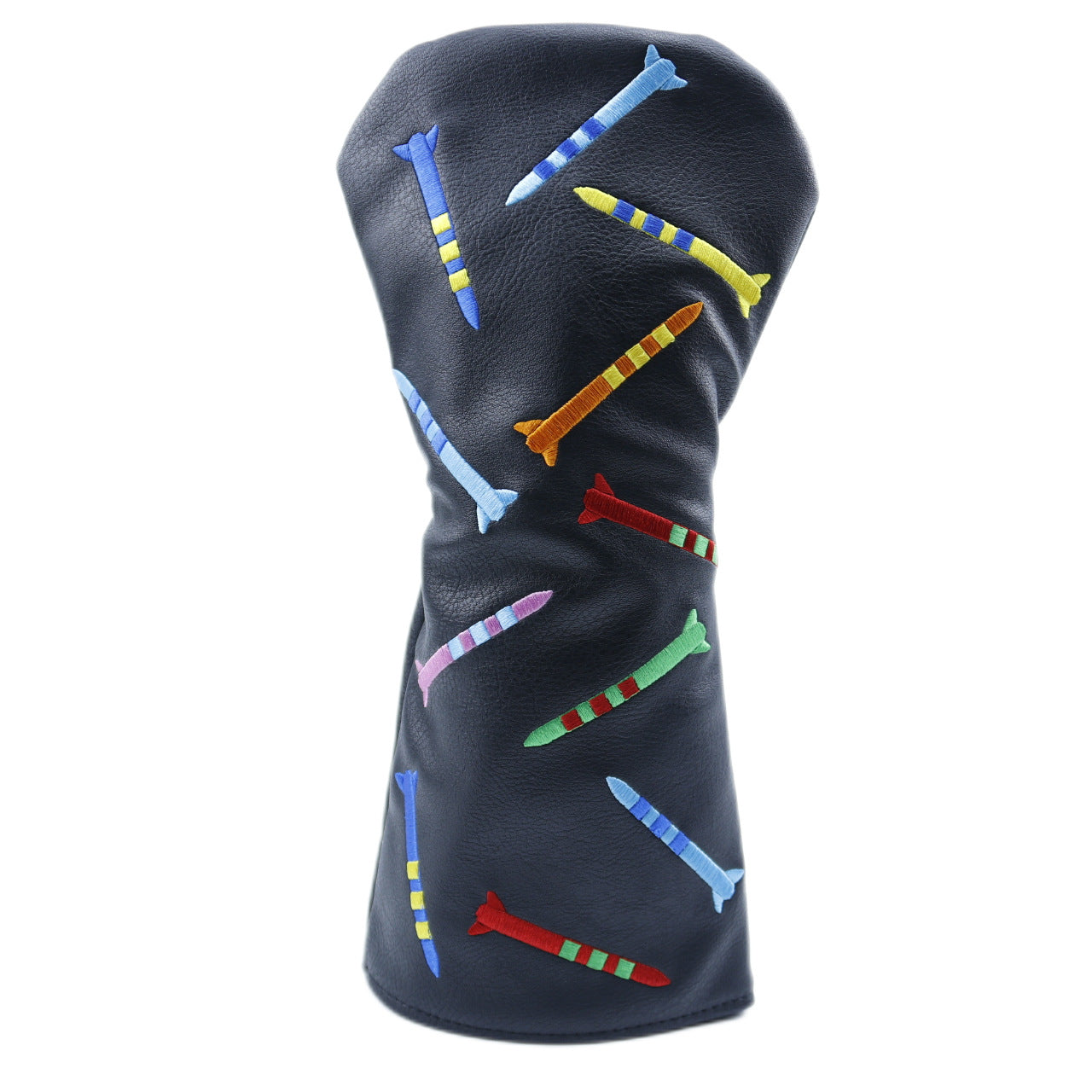Golf Club Cover-Golf Headcover with Embroidered Golf Tees Pattern