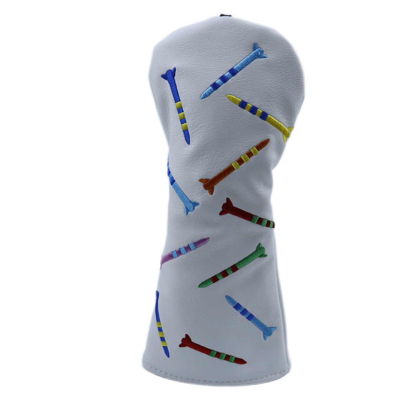 Golf Club Cover-Golf Headcover with Embroidered Golf Tees Pattern