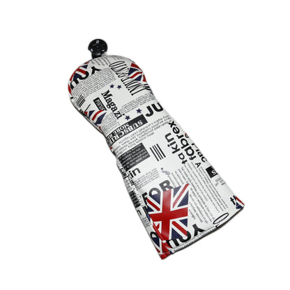 Golf Headcover Union Jack Newspaper Pattern Golf Club Cover