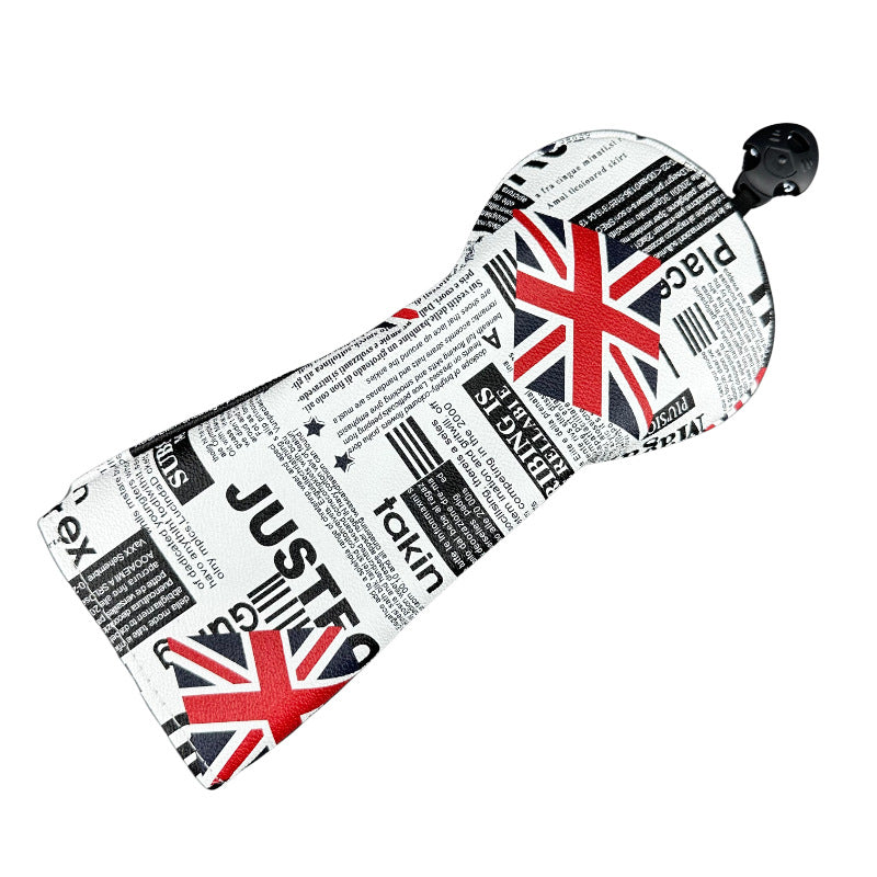 Golf Headcover Union Jack Newspaper Pattern Golf Club Cover