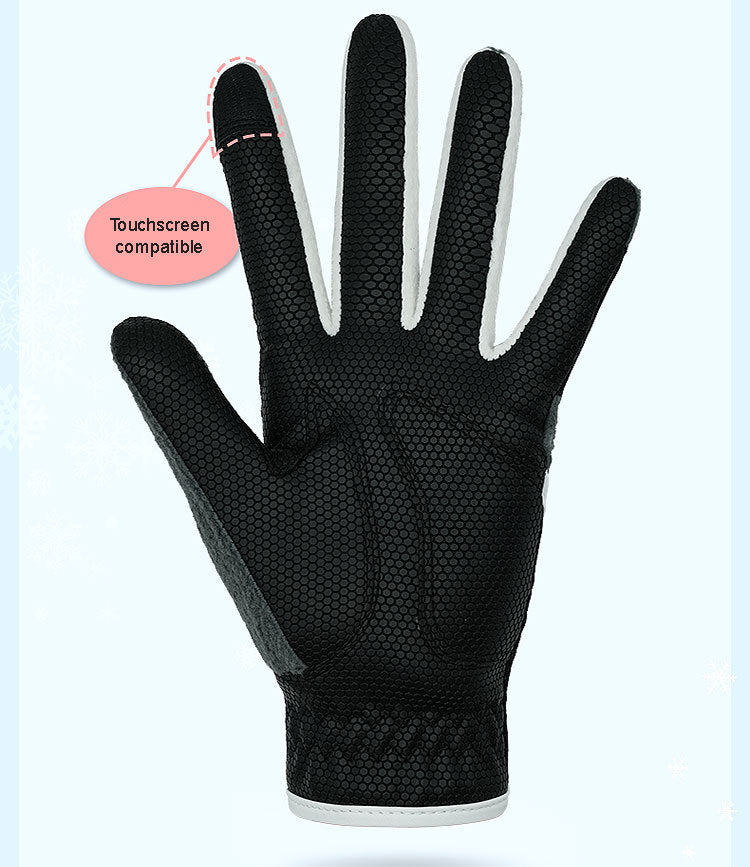 Junior Golf Winter Gloves Kids Thermal Fleece Golf Gloves Pair