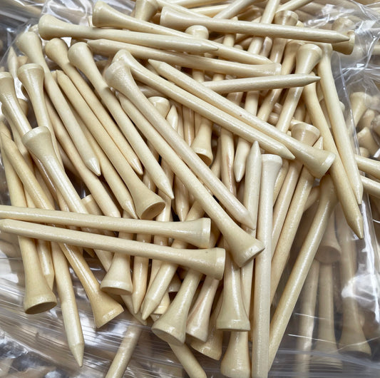 Golf Tees 70mm Natural Wooden Golf Tees Pack of 100