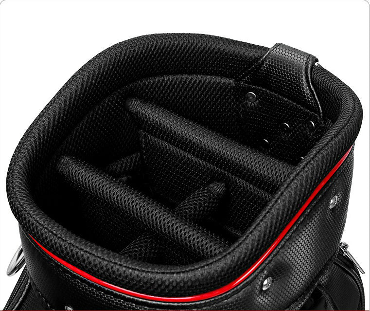 Waterproof Golf Cart Bag Tour Style Premium PU Leather Golf Staff Bag