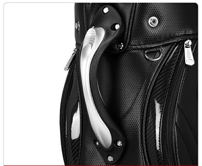 Waterproof Golf Cart Bag Tour Style Premium PU Leather Golf Staff Bag