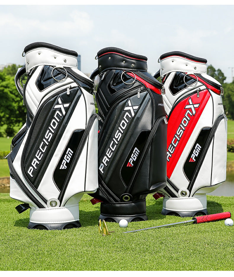 Waterproof Golf Cart Bag Tour Style Premium PU Leather Golf Staff Bag