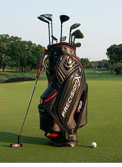 Waterproof Golf Cart Bag Tour Style Premium PU Leather Golf Staff Bag