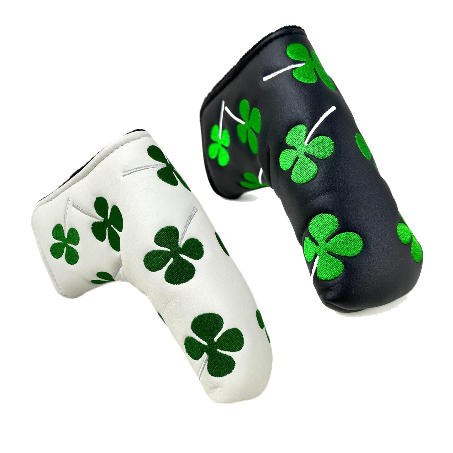 Golf Putter Headcover – Blade Putter Cover PU Leather-Shamrock Design