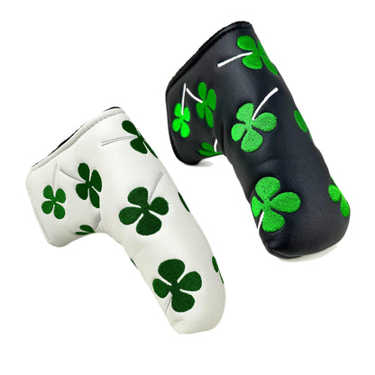 Golf Putter Headcover – Blade Putter Cover PU Leather-Shamrock Design