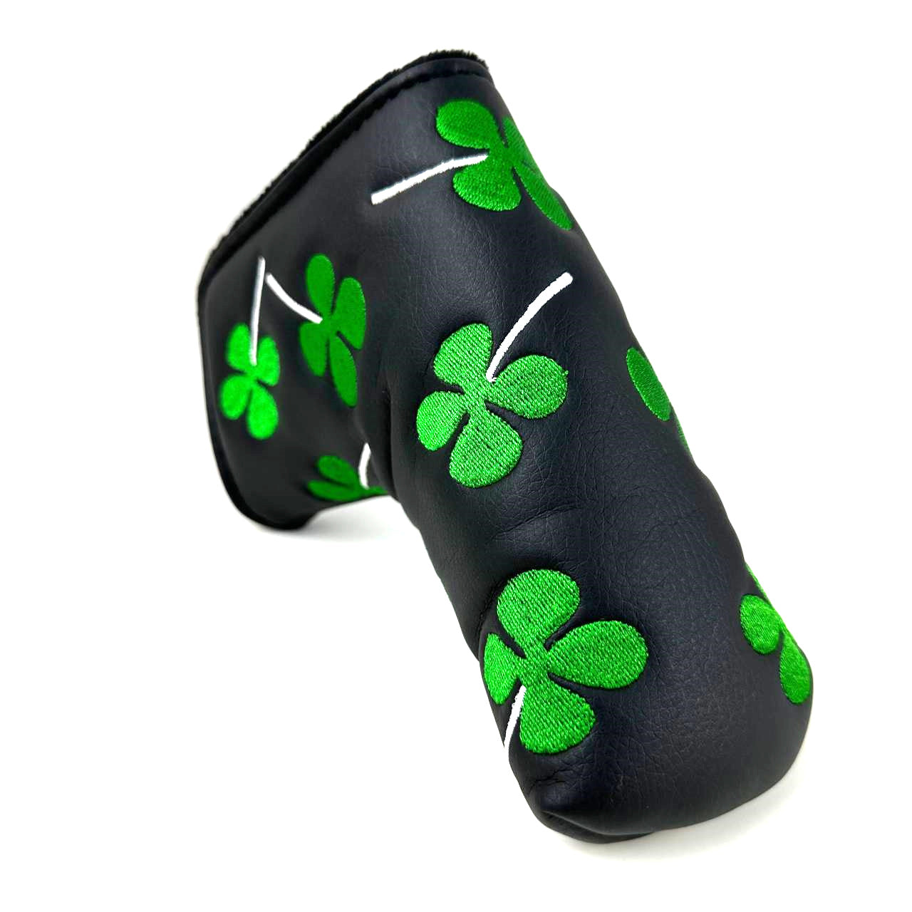 Golf Putter Headcover – Blade Putter Cover PU Leather-Shamrock Design