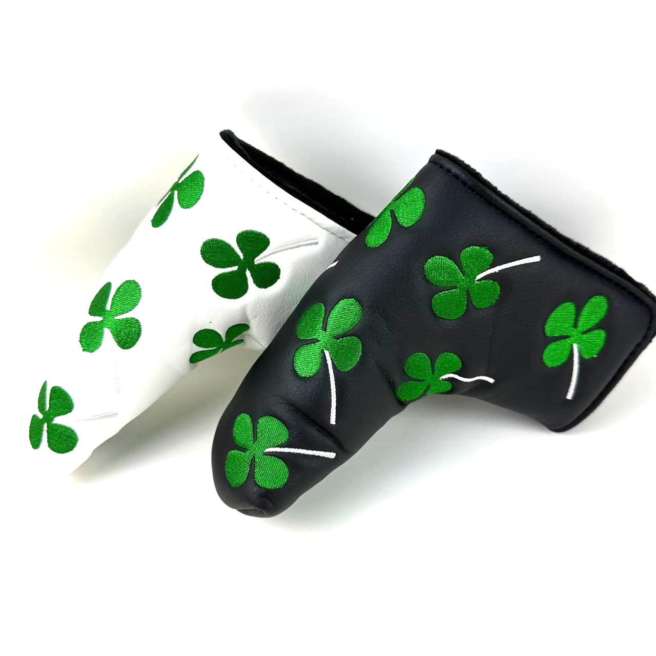 Golf Putter Headcover – Blade Putter Cover PU Leather-Shamrock Design