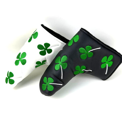 Golf Putter Headcover – Blade Putter Cover PU Leather-Shamrock Design